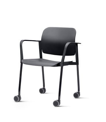 Cadeira Leaf com Bracos Base Rodizio Preta - 54261