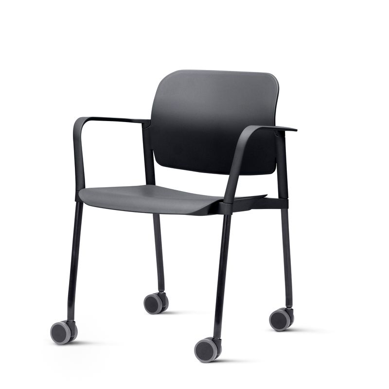 CadeiraLeafcomBracosBaseRodizioPreta54261