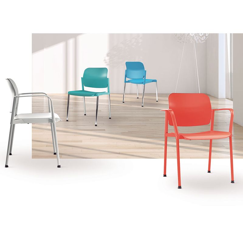 CadeiraLeafcomBracosBaseRodizioPreta54261