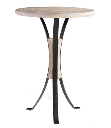 Mesa Bistro West cor Driftwood Base Aco Grafite 70cm - 54350