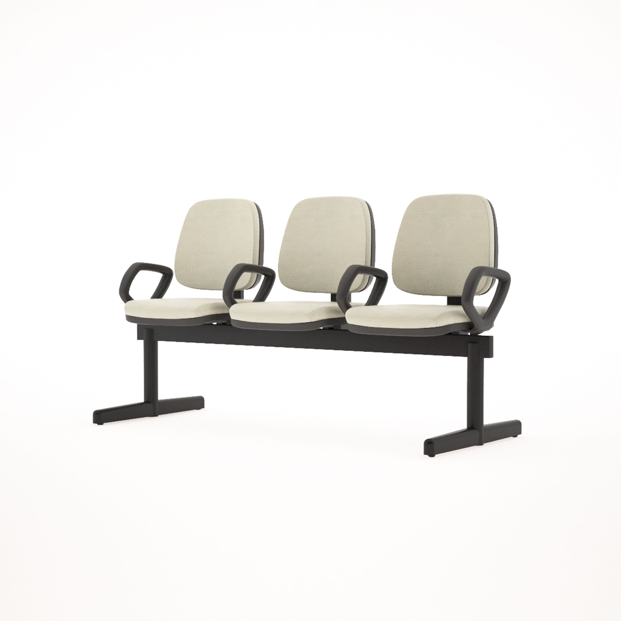 Longarina-Job-com-Bracos-3-Lugares-Assento-Courino-Bege-Base-Metalica-Preta---54498