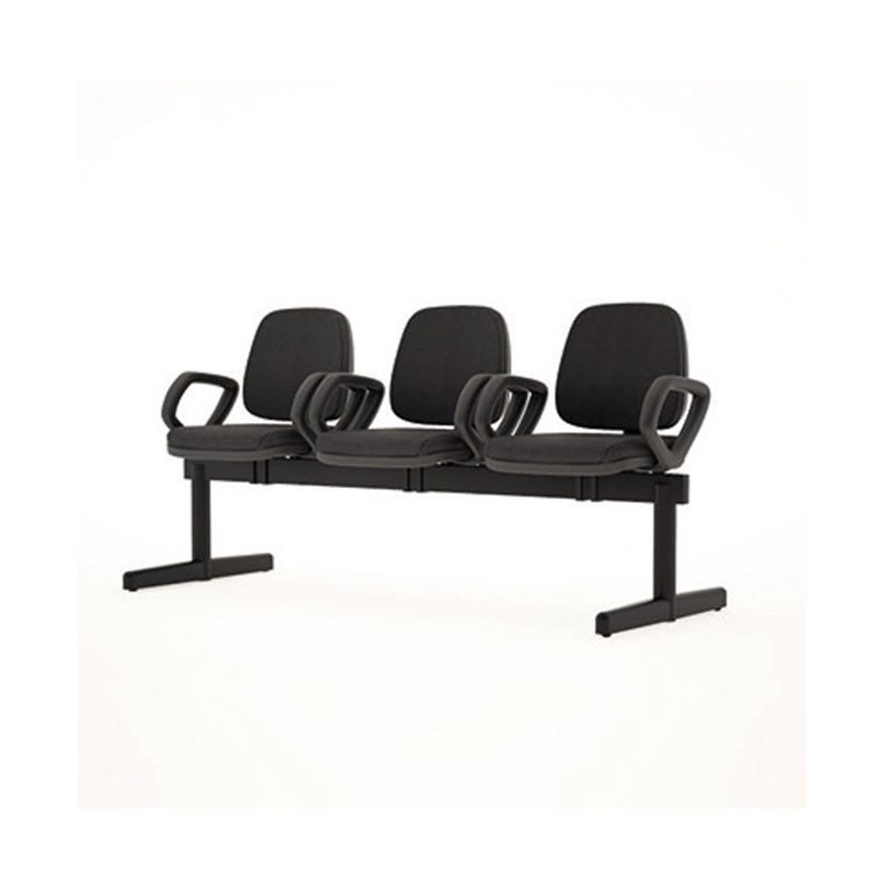 LongarinaJobcomBracos3LugaresAssentoCrepeBaseMetalicaPreta54499