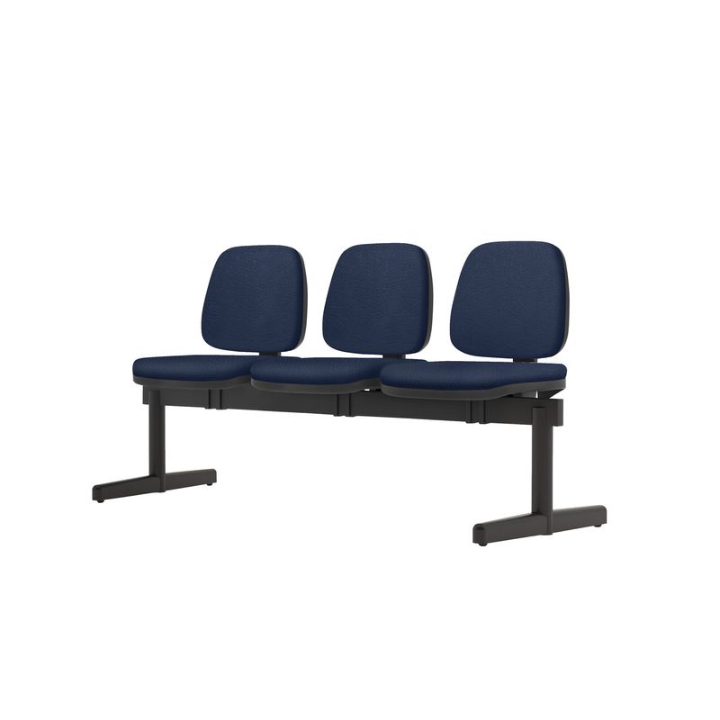 LongarinaJob3LugaresAssentoCourinoAzulBaseMetalicaPreta54526