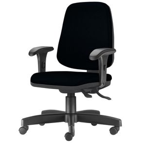 Cadeira Job Diretor com Bracos Curvados Courino Base Rodizio Metalico Preto - 54638