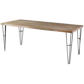 Mesa Jantar Bronx Retangular Live Edge Driftwood Base Grafite 220cm - 54481