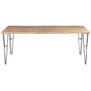 Mesa Jantar Bronx Retangular Live Edge Driftwood Base Grafite 220cm - 54481