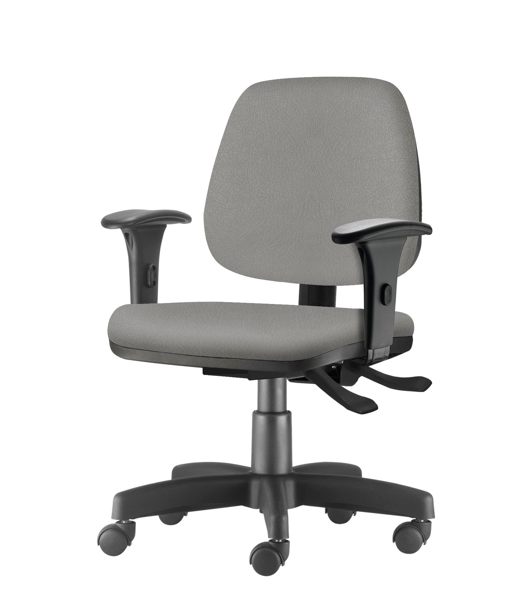 Cadeira-Job-com-Bracos-Assento-Courino-Cinza-Claro-Base-Rodizio-Metalico-Preto---54603-