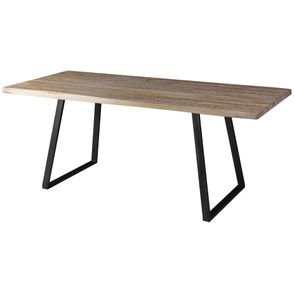 Mesa Jantar Boston Retangular Edge Driftwood Base Grafite 160cm - 54592