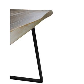 Mesa Jantar Boston Retangular Edge Driftwood Base Grafite 160cm - 54592