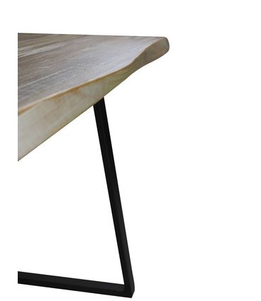 Mesa Jantar Boston Retangular Edge Driftwood Base Grafite 220cm - 54646