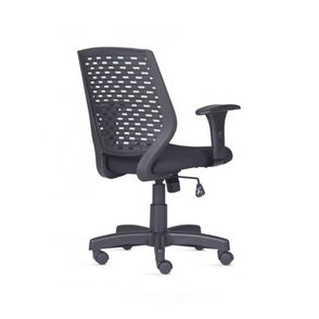 Cadeira Liss com Bracos Assento Polipropileno Crepe Base Reta Metalica Preta - 54650