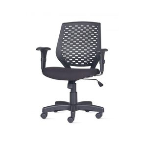 Cadeira Liss com Bracos Assento Polipropileno Courino Base Reta Metalica Preta - 54659
