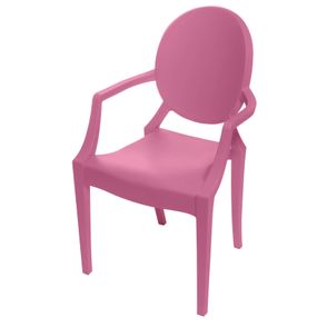 Cadeira Louis Ghost INFANTIL com Braco cor Rosa - 52521