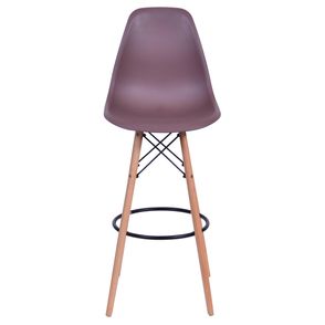 Banqueta Eames Polipropileno Cafe Fosco Base Madeira - 54755