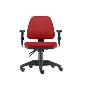 Cadeira Sky com Bracos Assento Courino Vermelho Base Nylon Arcada - 54798