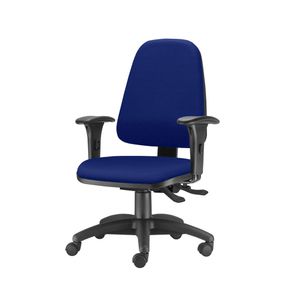 Cadeira Sky Presidente com Bracos Assento Courino Azul Base Nylon Arcada - 54806