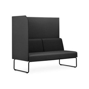 Sofa Privativo Pix com Lateral Direita Aberta Assento Crepe Base Aco Preto - 54982