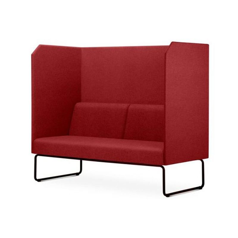 SofaPrivativoPixcomDivisoriaeAssentoMesclaVermelhoBaseAcoPreto55087