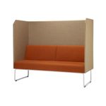 SofaPrivativoPixcomDivisoriaCrepeMarromClaroeAssentoCrepeLaranjaBaseAcoBranco55088