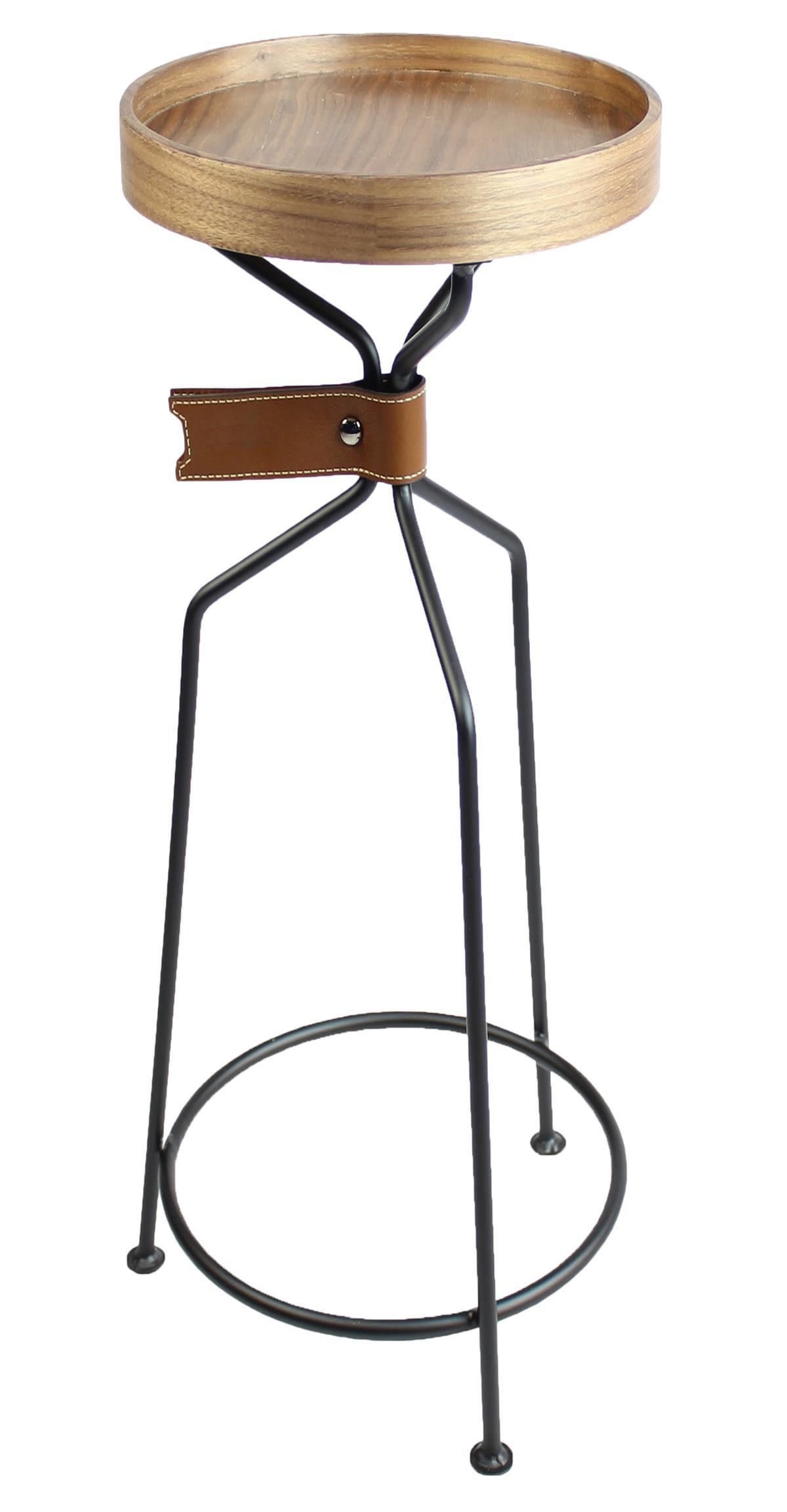Mesa-Apoio-Tag-Alta-Tampo-Nogueira-com-Base-Preta-27-cm--LARG----55124