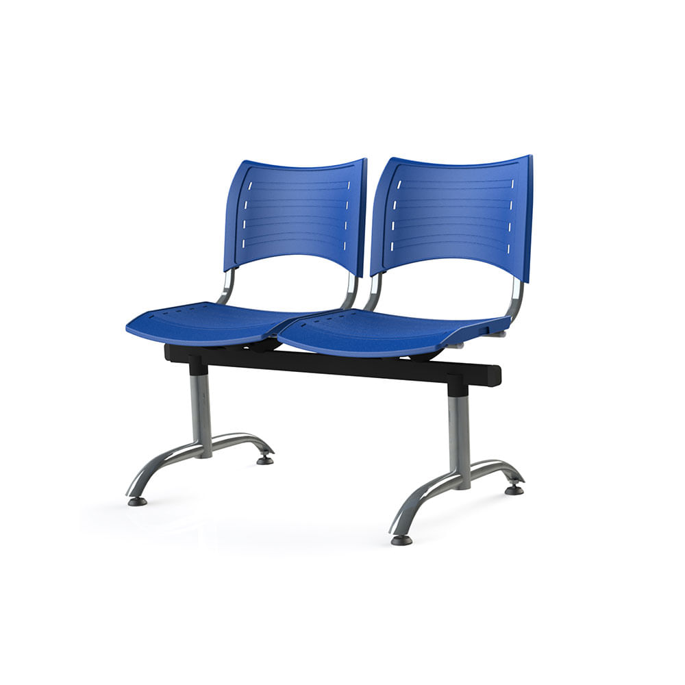 Longarina-Iso-com-2-Lugares-Assento-Azul-Base-Cromada---55245
