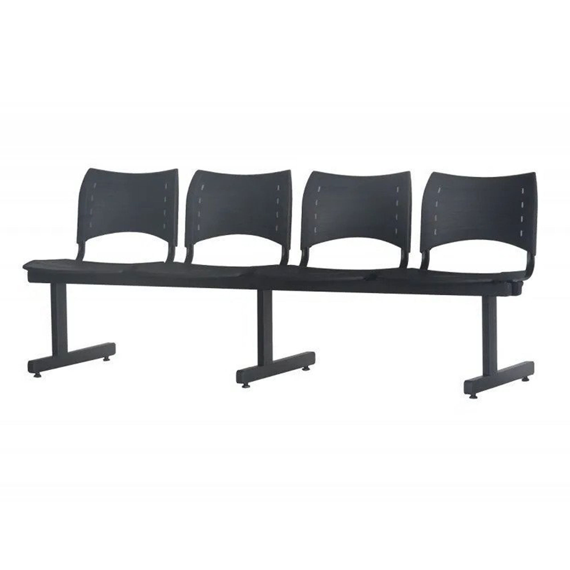 Longarina-Iso-com-4-Lugares-Assento-e-Base-Preta---55248
