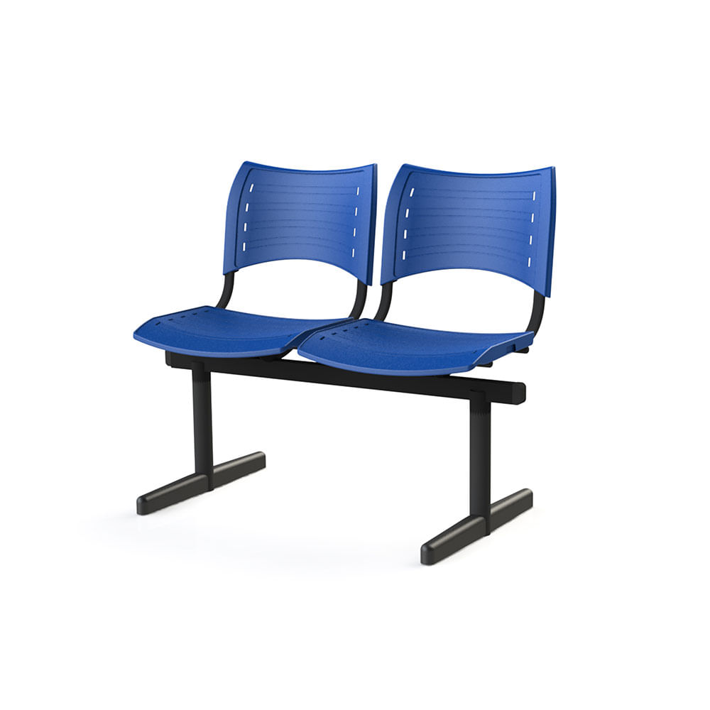 Longarina-Iso-com-2-Lugares-Assento-Azul-Base-Preta---55244