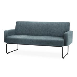 Sofa Pix com Bracos Assento Mescla Verde Base Aco Preto - 55105