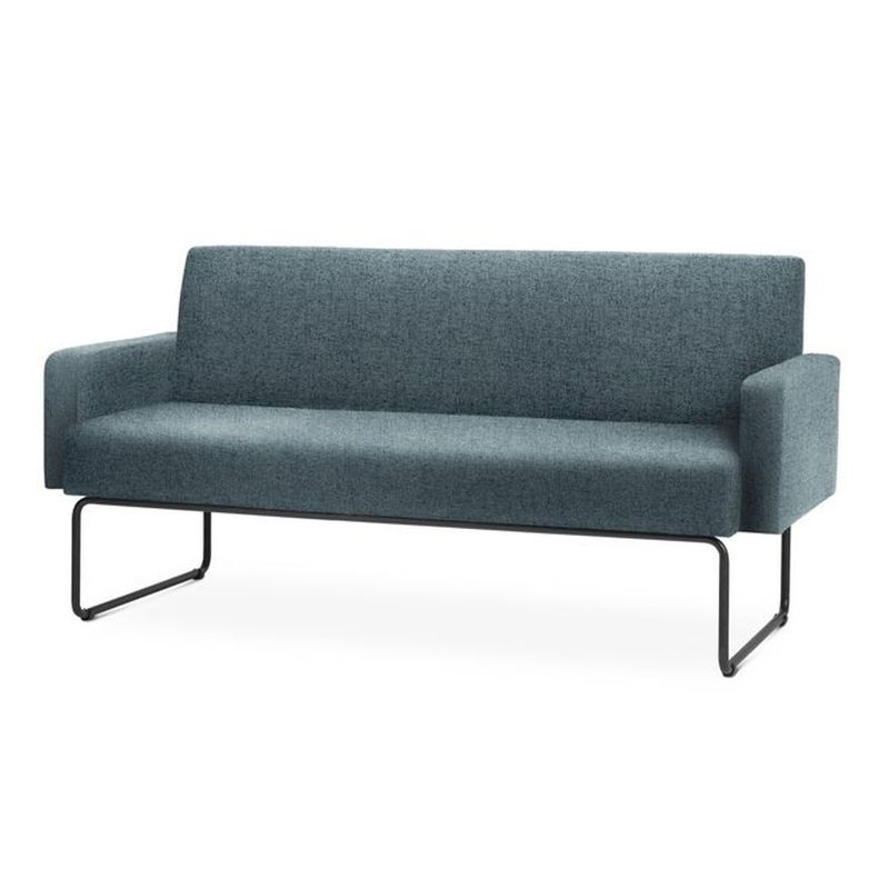 SofaPixcomBracosAssentoMesclaVerdeBaseAcoPreto55105