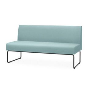 Sofa Pix Assento Crepe Verde Agua Base Aco Preto - 55114