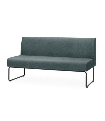 Sofa Pix Assento Mescla Verde Base Aco Preto - 55119