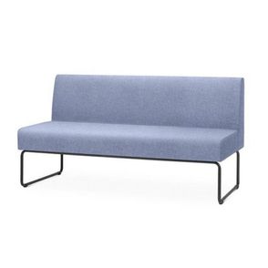 Sofa Pix Assento Mescla Azul Base Aco Preto - 55120