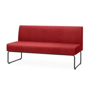 Sofa Pix Assento Mescla Vermelho Base Aco Preto - 55121