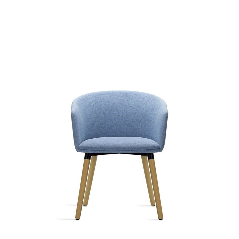 PoltronaPixAssentoMesclaAzulBaseFixaemMadeira55349