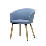 PoltronaPixAssentoMesclaAzulBaseFixaemMadeira55349