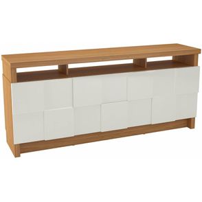 Buffet Ornato Quadriculado com 2 Portas e 2 Gavetas cor Freijo com Off White 1,76 MT (LARG) - 55519