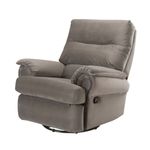 PoltronaReclinavelCapriMH1217comMassageadoremVeludoCinza55586