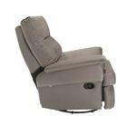 PoltronaReclinavelCapriMH1217comMassageadoremVeludoCinza55586