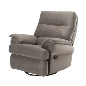 Poltrona Reclinavel Capri MH 1217 em Veludo Cinza - 55584