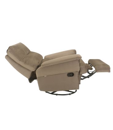 Poltrona Reclinavel Capri MH 1217 com Massageador em Veludo Marrom Claro - 55582