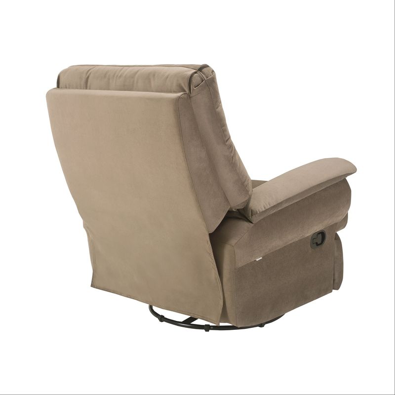 PoltronaReclinavelCapriMH1217comMassageadoremVeludoMarromClaro55582