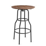 MesaBistroPecorinocomTampoMDFTabacoBaseAcoPreta68cmDIAM55742