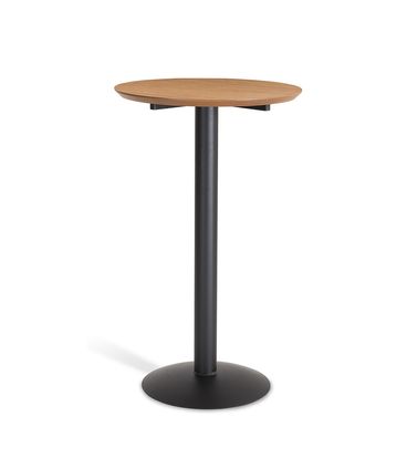 Mesa Bistro Jack com Tampo MDF Rattan Base Aco Preta 60 cm (DIAM) - 55747