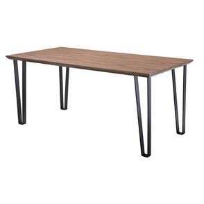 Mesa de Jantar Vult com Tampo MDF Tabaco Base Aço Preta 180cm - 55755