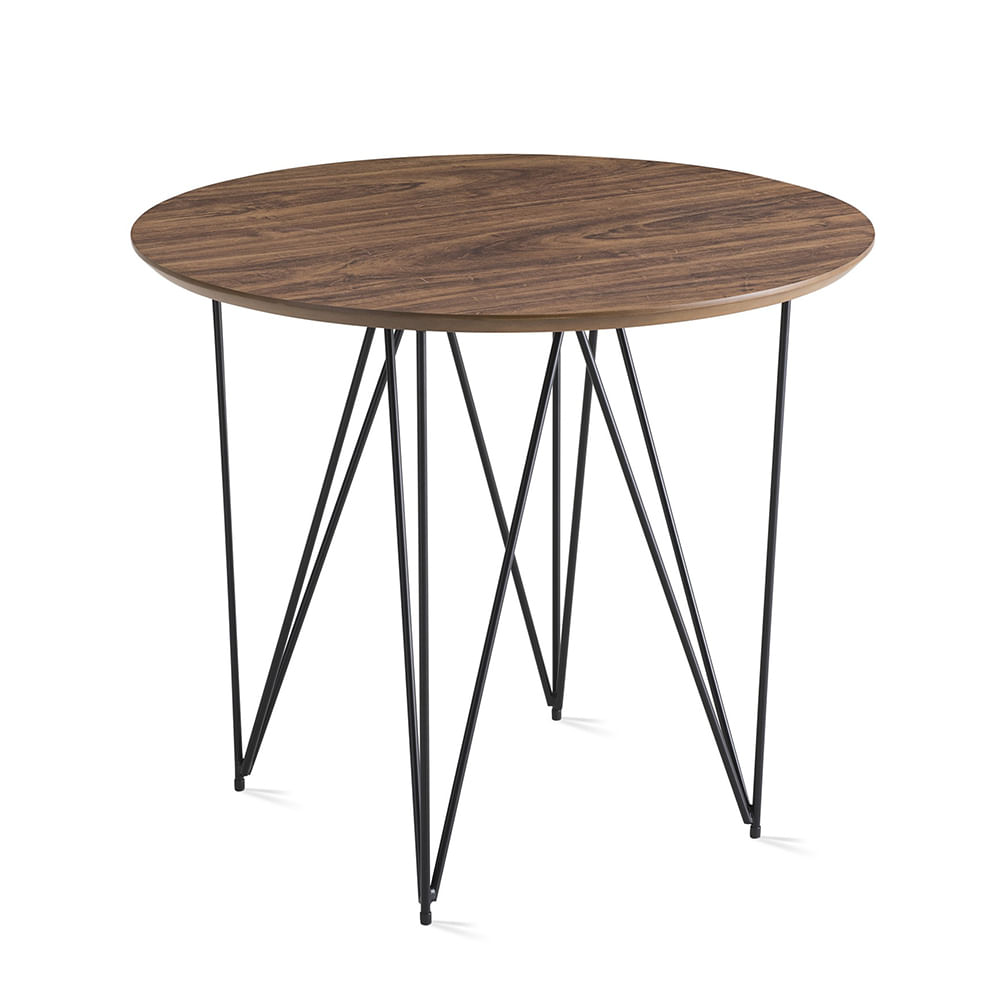 Mesa-de-Jantar-Torre-com-Tampo-MDF-Tabaco-Base-Aco-Aramado-Preta-90-cm--DIAM----55756