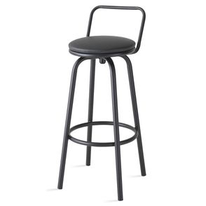 Banqueta Compass Arcada Assento Dunas Preta 87 cm (ALT) - 55793