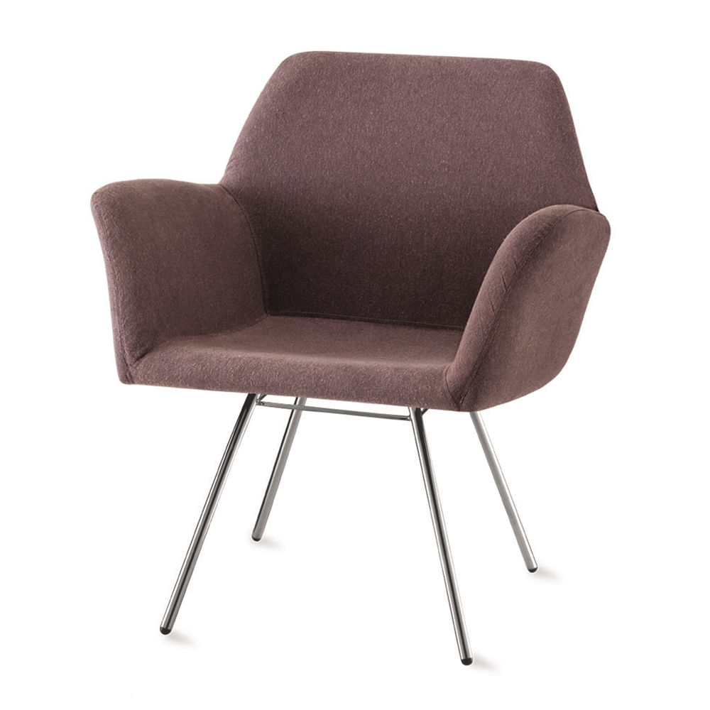 Poltrona-Miro-Assento-Estofado-Rustico-Marrom-Base-Cromada---55871