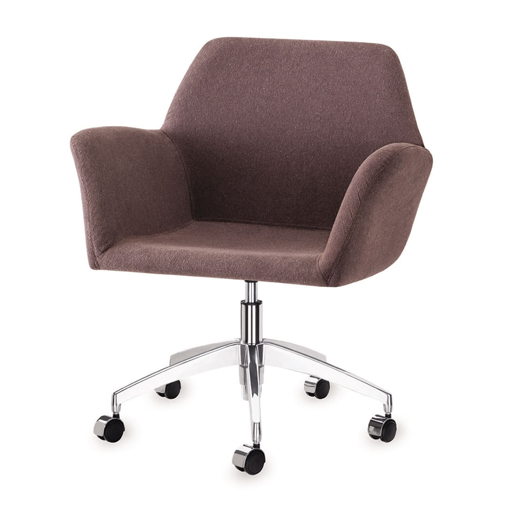 Poltrona-Miro-Assento-Estofado-Rustico-Marrom-Base-Rodizio-em-Aluminio---55874