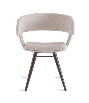 Cadeira Inhotim Assento Estofado Rustico Cru Base Tabaco - 55875