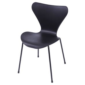 Cadeira Jacobsen Series 7 Polipropileno Preto com Base Metal - 55944